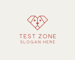 Geometric Puppy Dog logo design