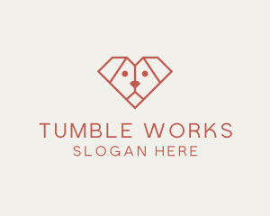 Geometric Puppy Dog logo design