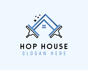 Squeegee House Cleaning logo design