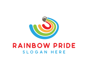 Rainbow Feathers Shuttlecock  logo