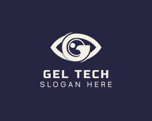 Tech Eye Lens Letter G logo design