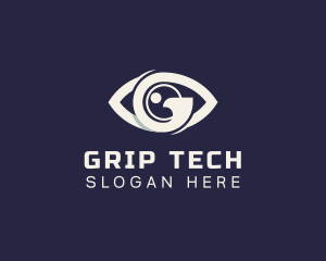 Tech Eye Lens Letter G logo design