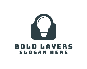 Light Bulb Lock logo design