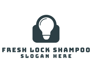 Light Bulb Lock logo design