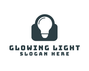 Light Bulb Lock logo design