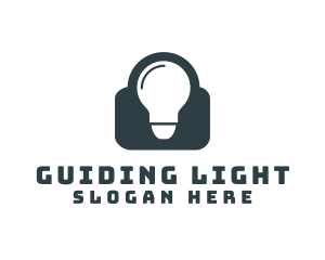 Light Bulb Lock logo design