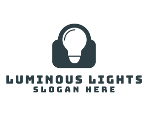 Light Bulb Lock logo design