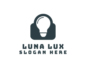 Light Bulb Lock logo design