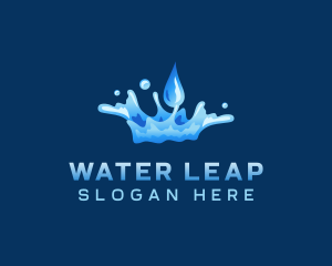 Purified Water Droplet logo design