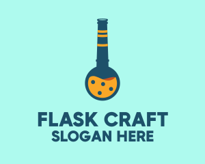 Factory Liquid Flask logo design