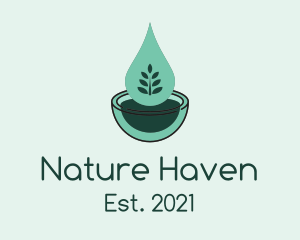 Natural Oil Droplet, logo design