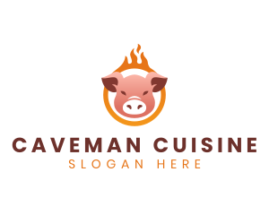 Burning Pig Cuisine logo design