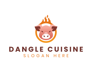 Burning Pig Cuisine logo design