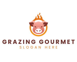 Burning Pig Cuisine logo design