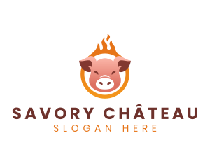 Burning Pig Cuisine logo design