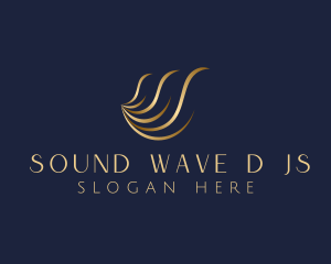 Gold Luxury Wave logo design