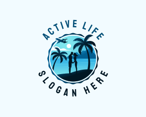 Tropical Beach Getaway Logo