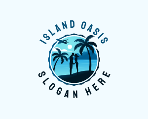 Tropical Beach Getaway logo design