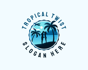 Tropical Beach Getaway logo design