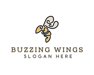 Wasp Bee Insect  logo design