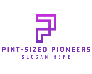 Violet Digital P logo design