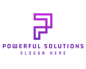 Violet Digital P logo design