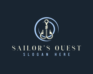 Fishing Hook Seafarer logo design