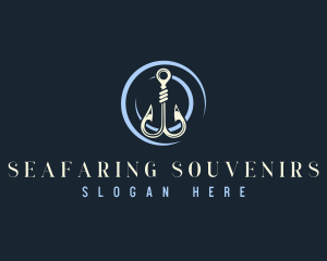 Fishing Hook Seafarer logo design