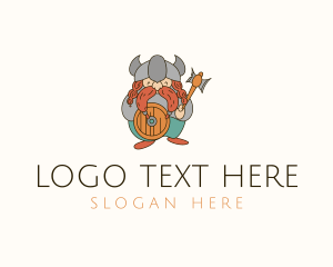 Medieval Viking Character logo