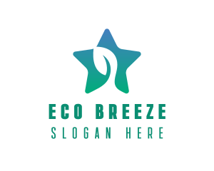 Eco Star Leaf logo design