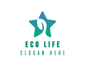 Eco Star Leaf logo design