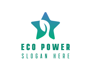 Eco Star Leaf logo design