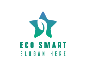 Eco Star Leaf logo design