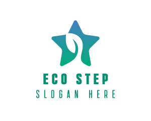 Eco Star Leaf logo design