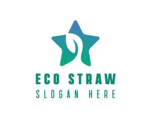 Eco Star Leaf logo design