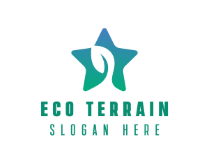 Eco Star Leaf logo design