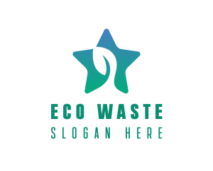 Eco Star Leaf logo design