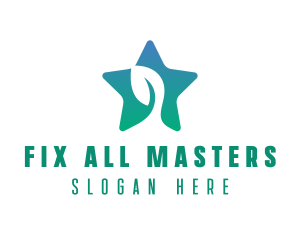 Eco Star Leaf logo design