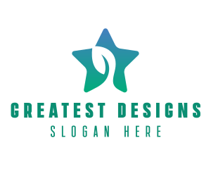 Eco Star Leaf logo design