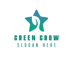 Eco Star Leaf logo design