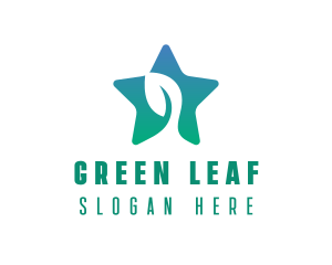 Eco Star Leaf logo design