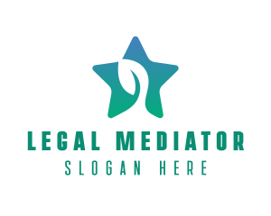 Eco Star Leaf logo design