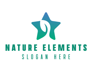 Eco Star Leaf logo design