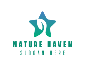 Eco Star Leaf logo design