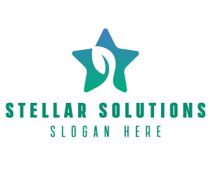 Eco Star Leaf logo design