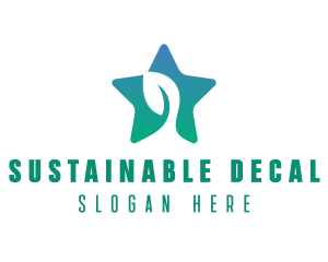 Eco Star Leaf logo design