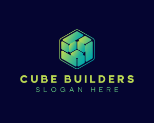 Digital Technology Cube logo design