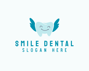 Smiling Tooth Wings logo design