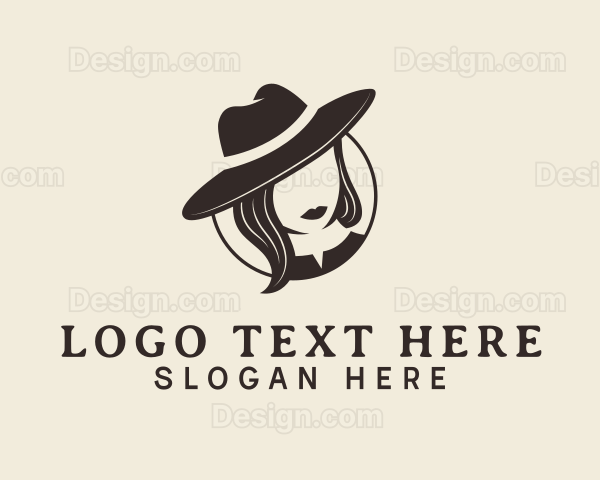 Fashion Woman Hat Logo