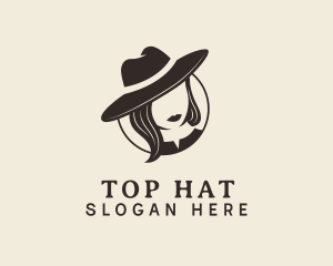 Fashion Woman Hat logo design